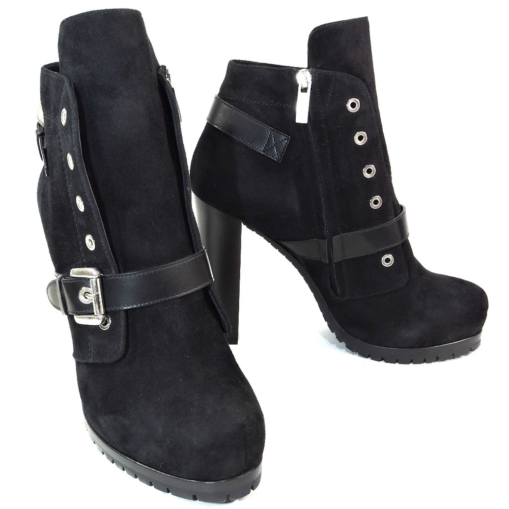 REJOIS BY GIANMARCO LORENZI 🇮🇹 WOMEN'S BLACK SUEDE COMFORT FASHION BOOTIE